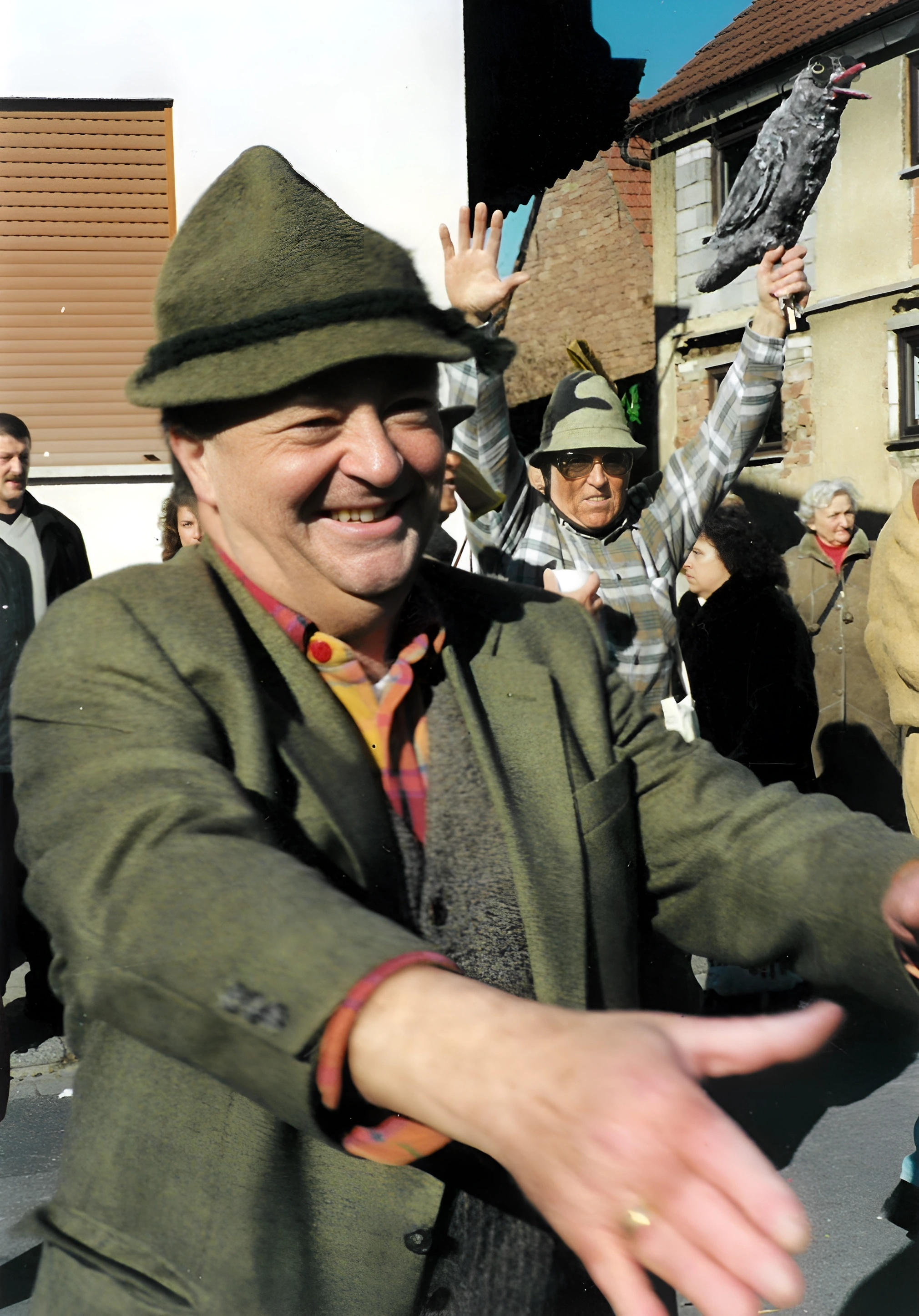 Beim Faschingsumzug am 25.02.2001