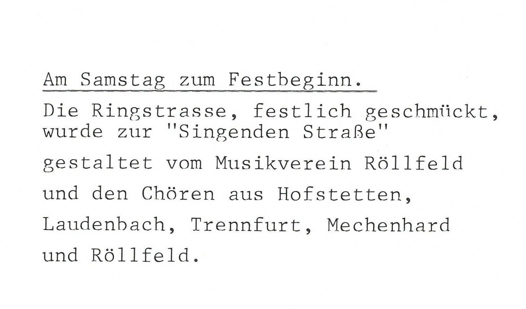 Festzug 100 Jahre Gesangverein Röllfeld