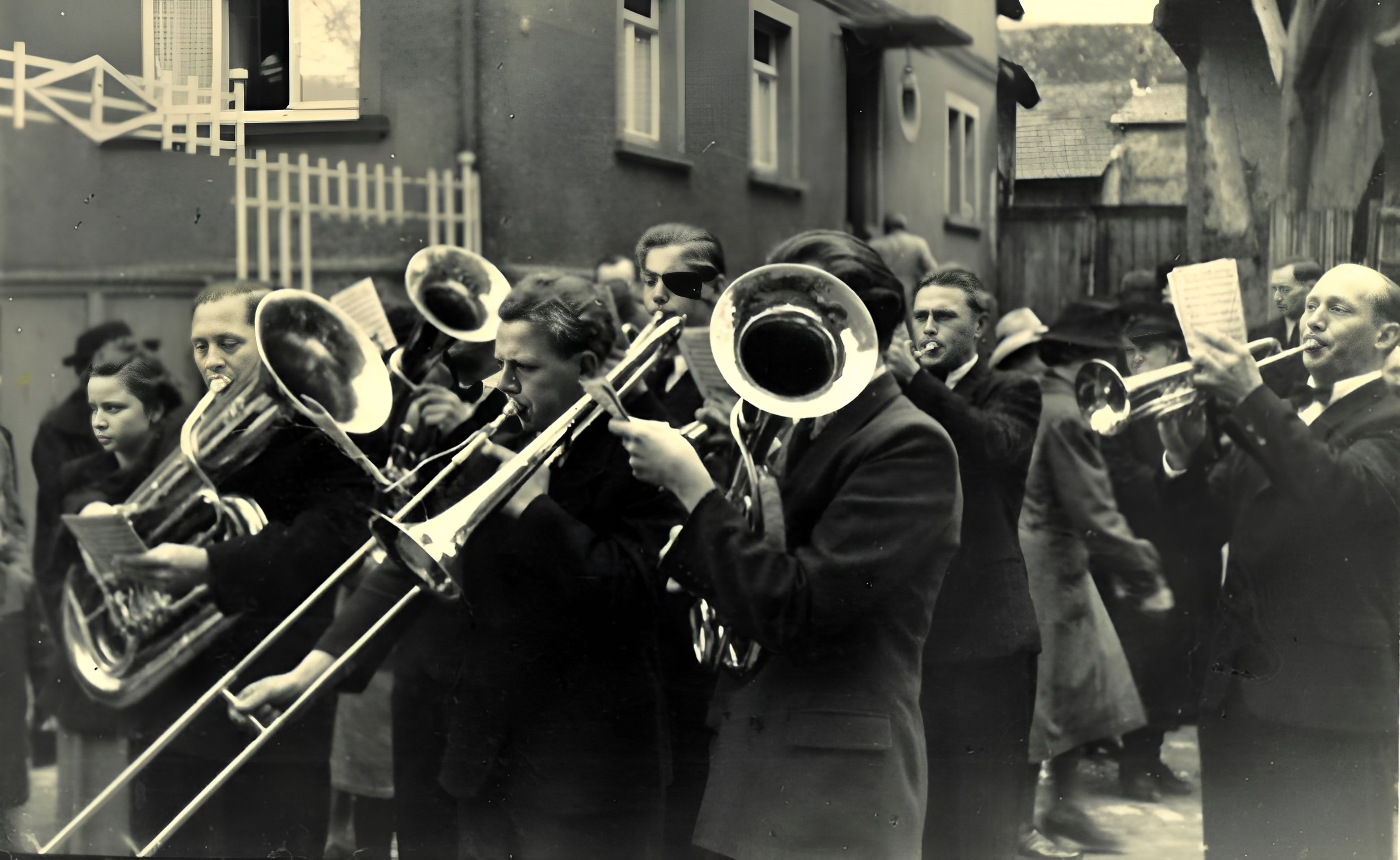 Musiker in Röllfeld 1957