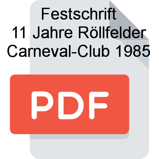 Z Festschrift 11 Jahre Roellfelder Carneval Club 1985