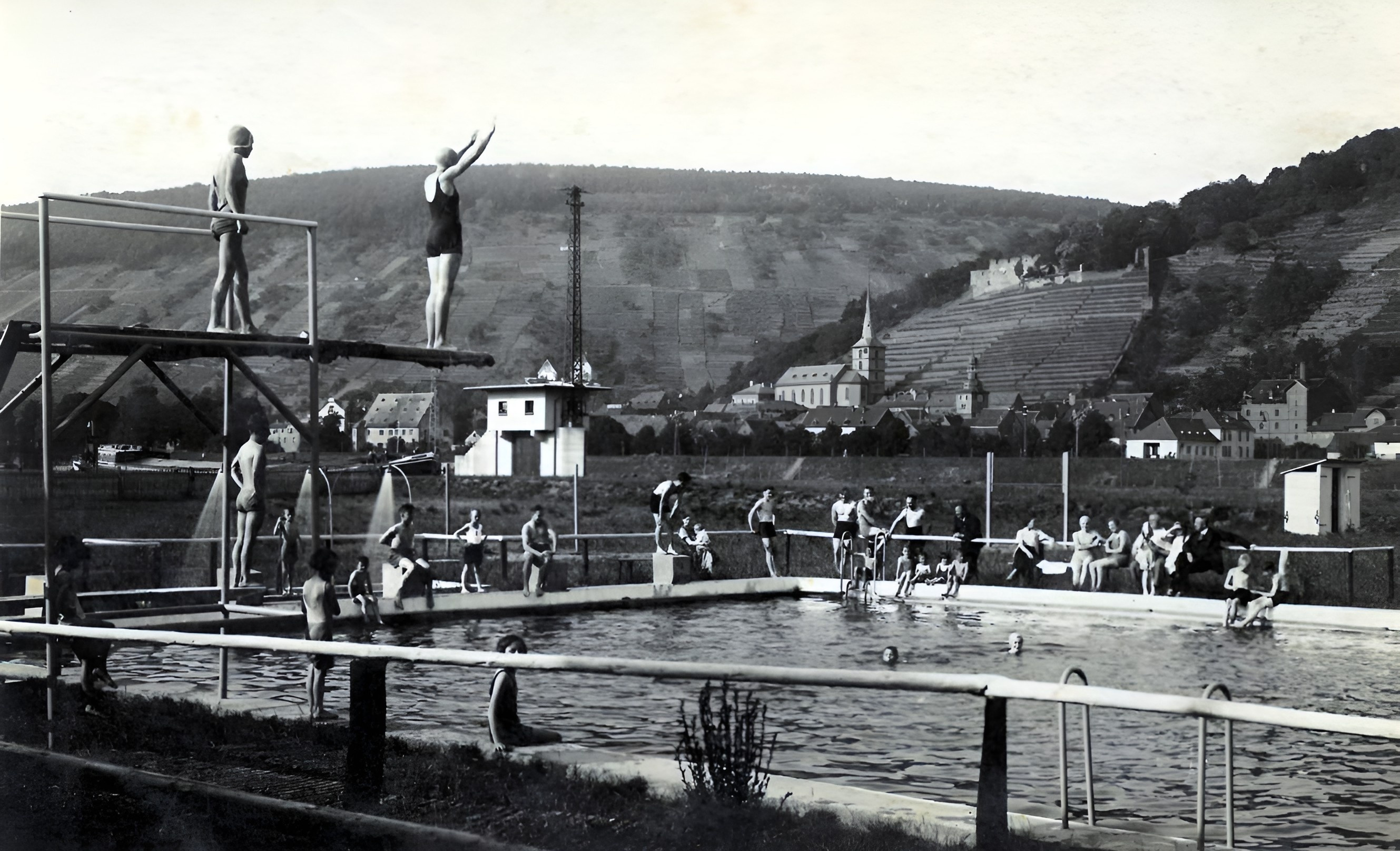 Freibadbetrieb um 1940