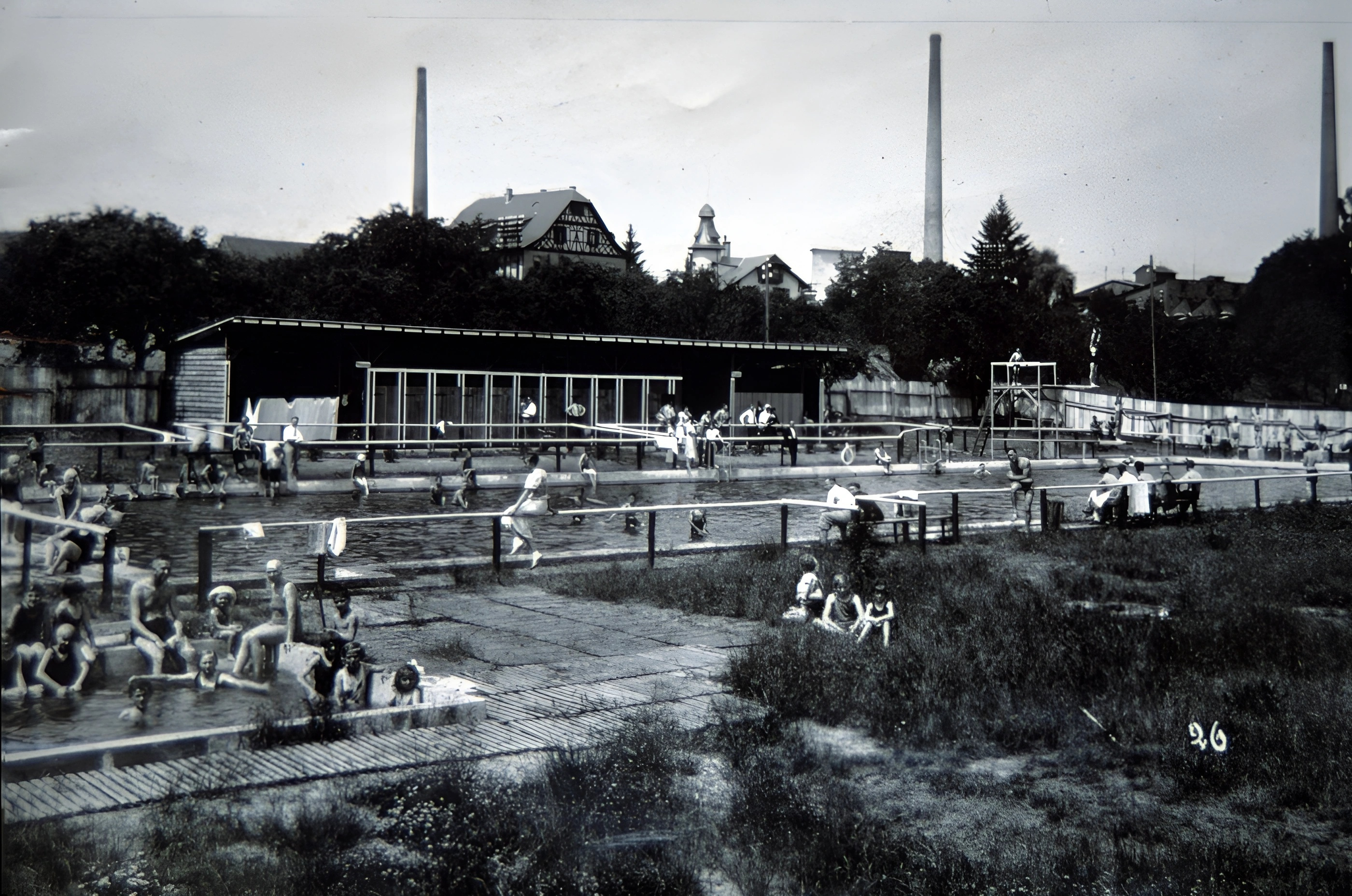 Freibadbetrieb um 1940