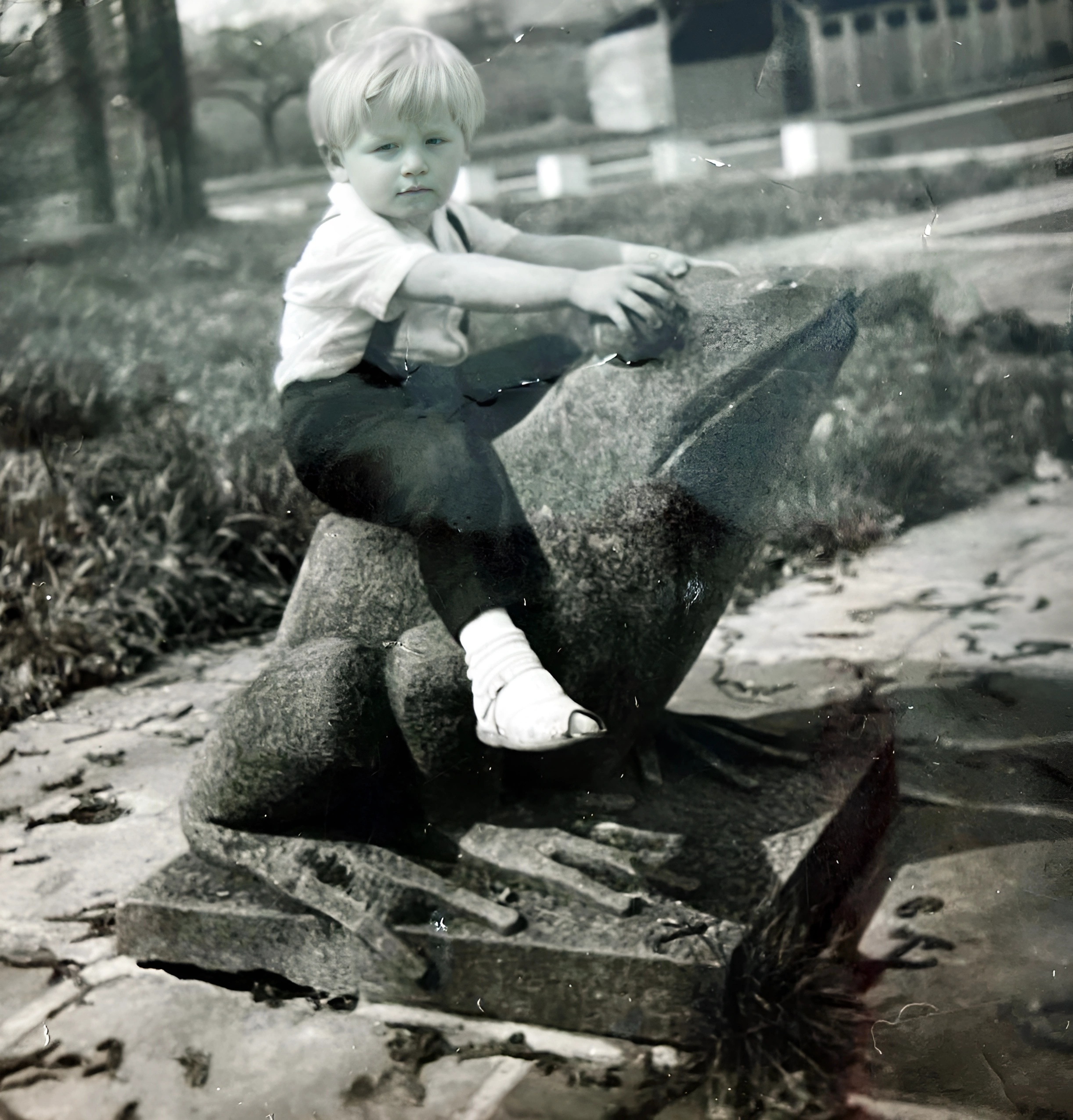 Der Froschbrunnen am Kinderplanschbecken