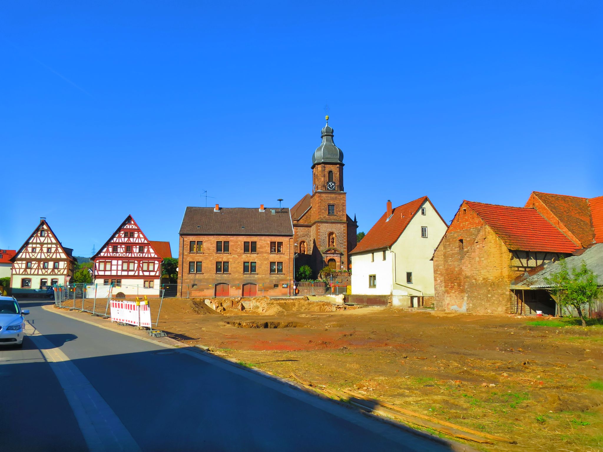 Das Gelände nach dem Abriss der Gebäude