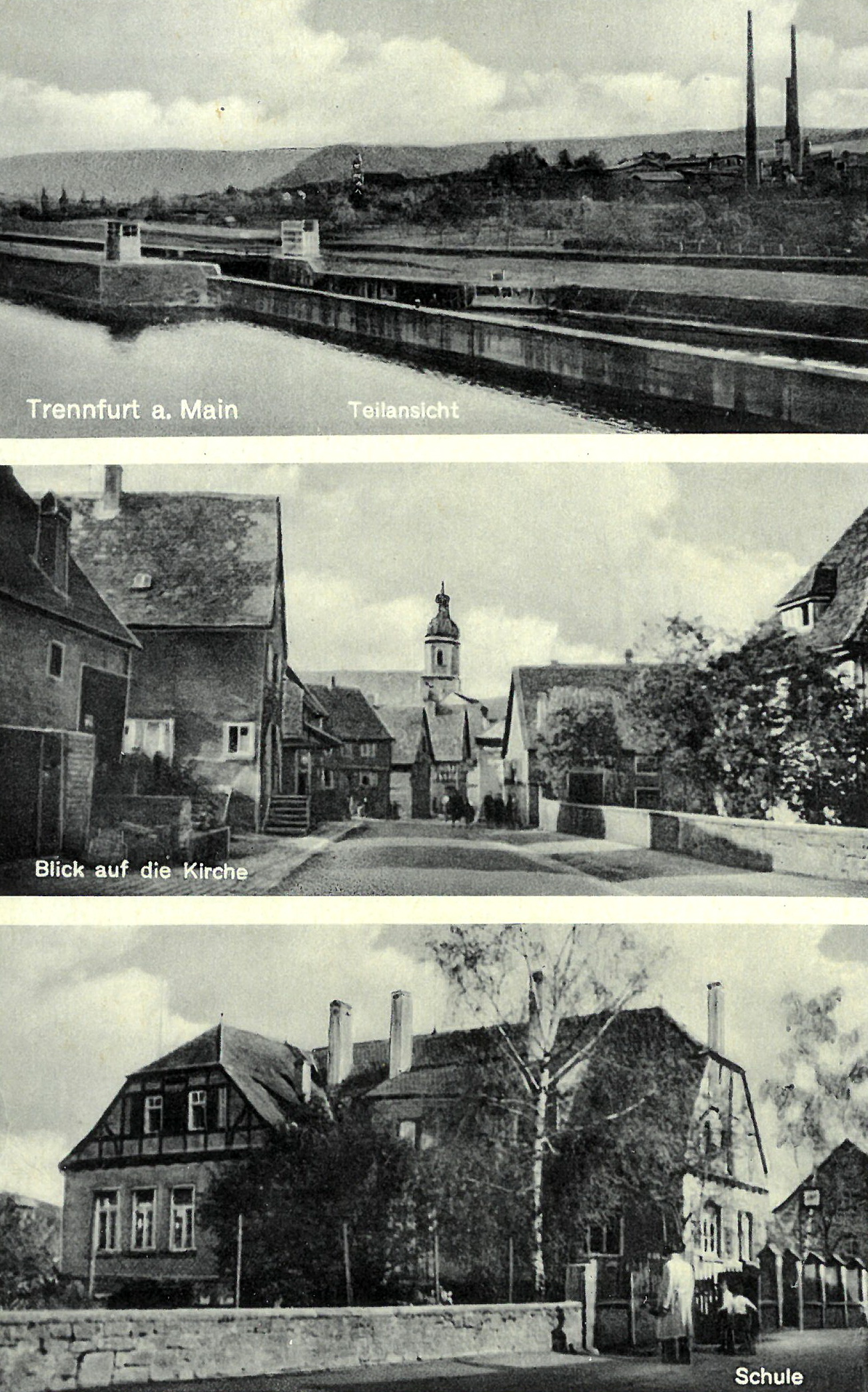 Mehrbildansichtskarte Trennfurt 1930er Jahre