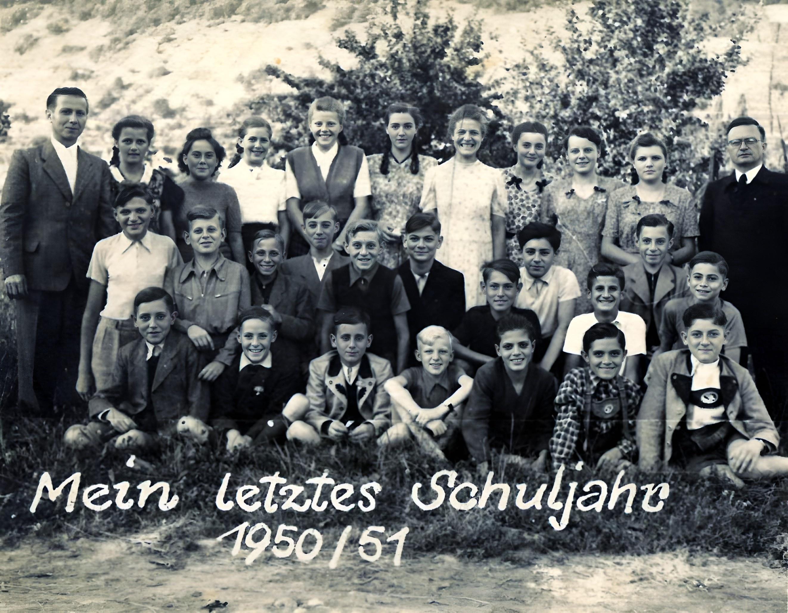 Gruppenfoto "Mein letztes Schuljahr", Jahrgänge um 1937