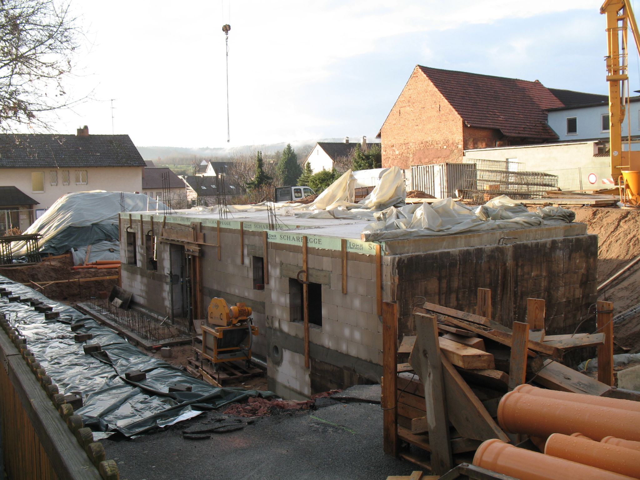 Bau des neuen Pfarrheims