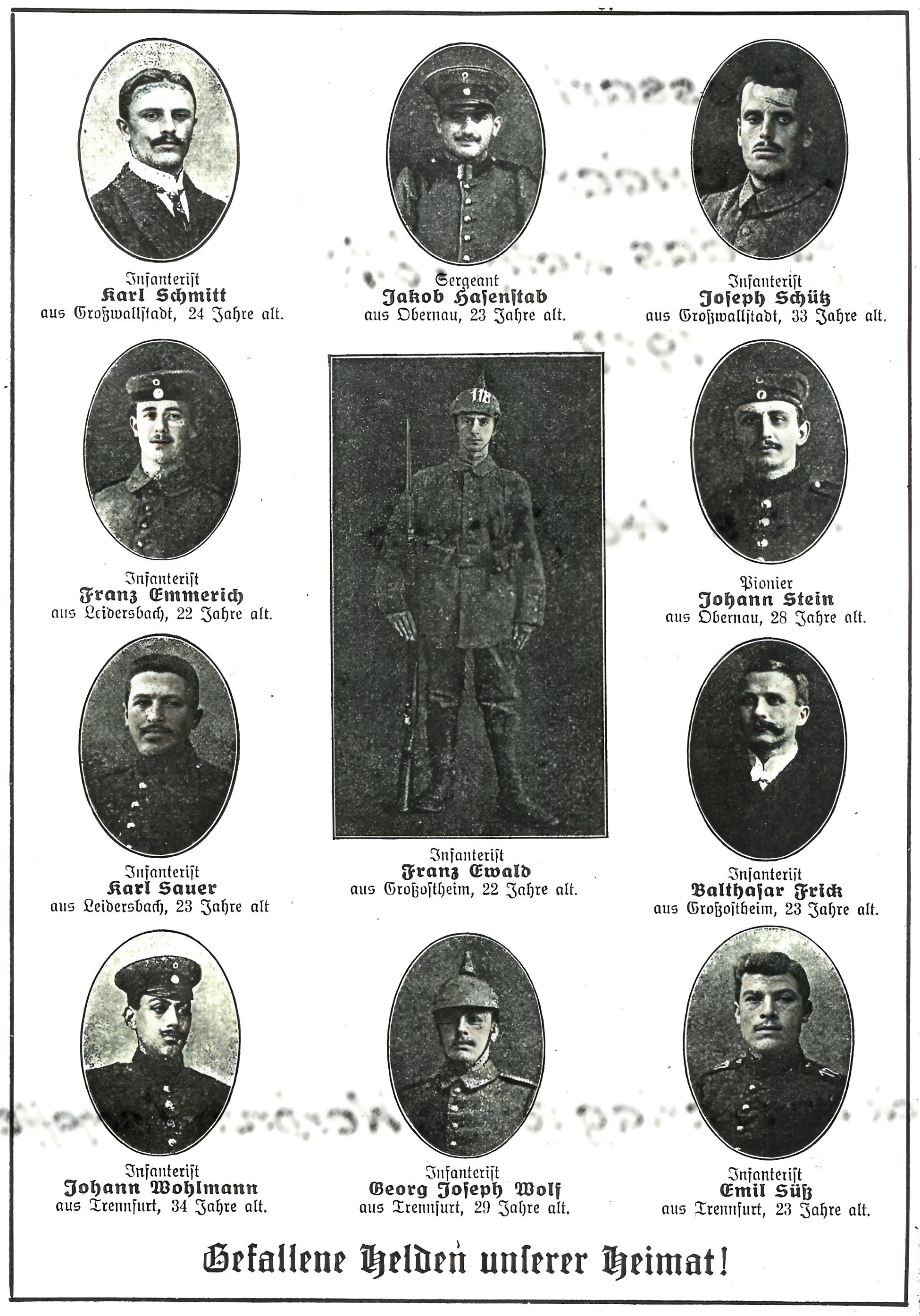 Galerie gefallener Soldaten 1914-1918