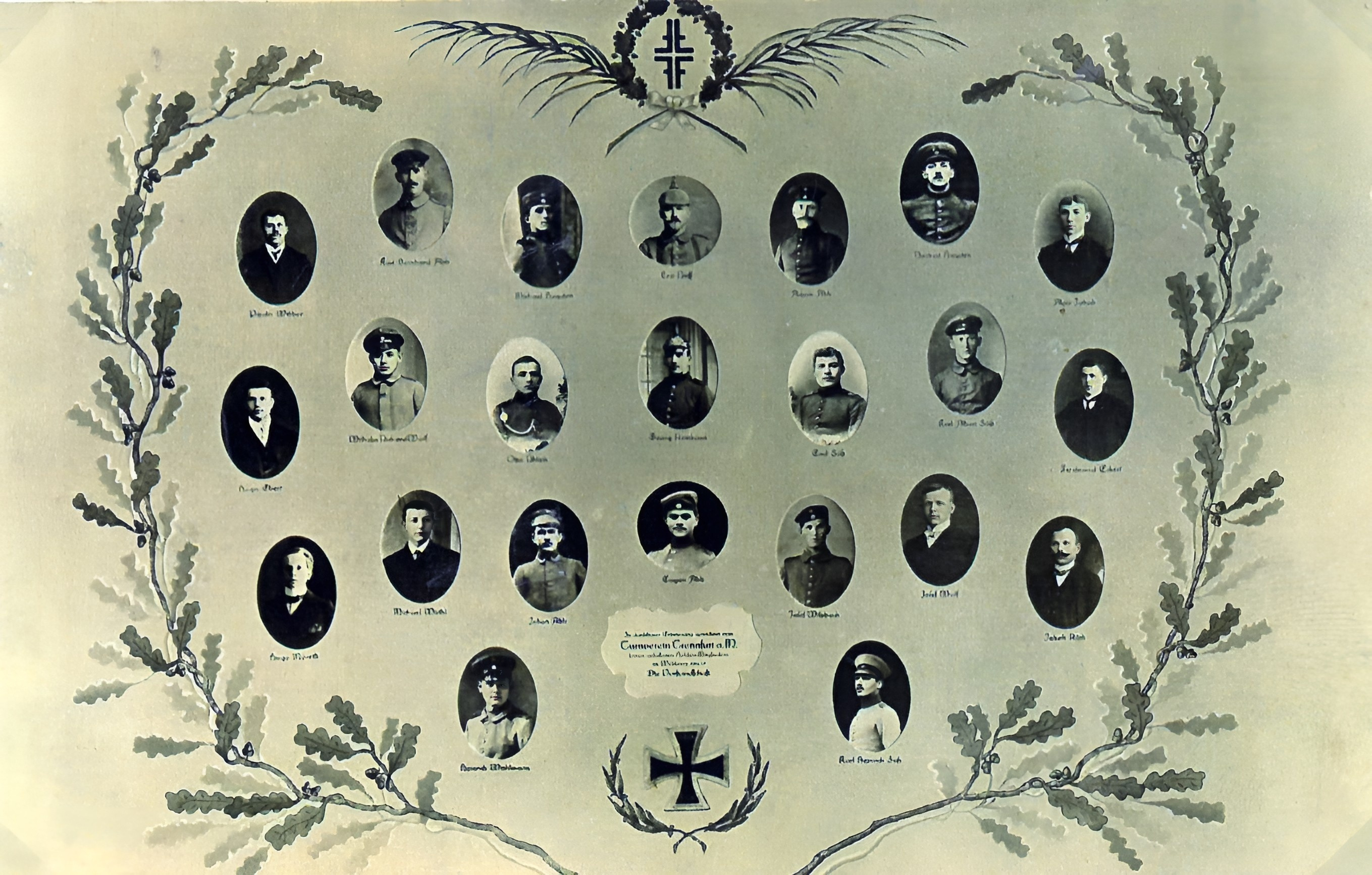 Ansichtskarte mit gefallenen Soldaten 1914-1918