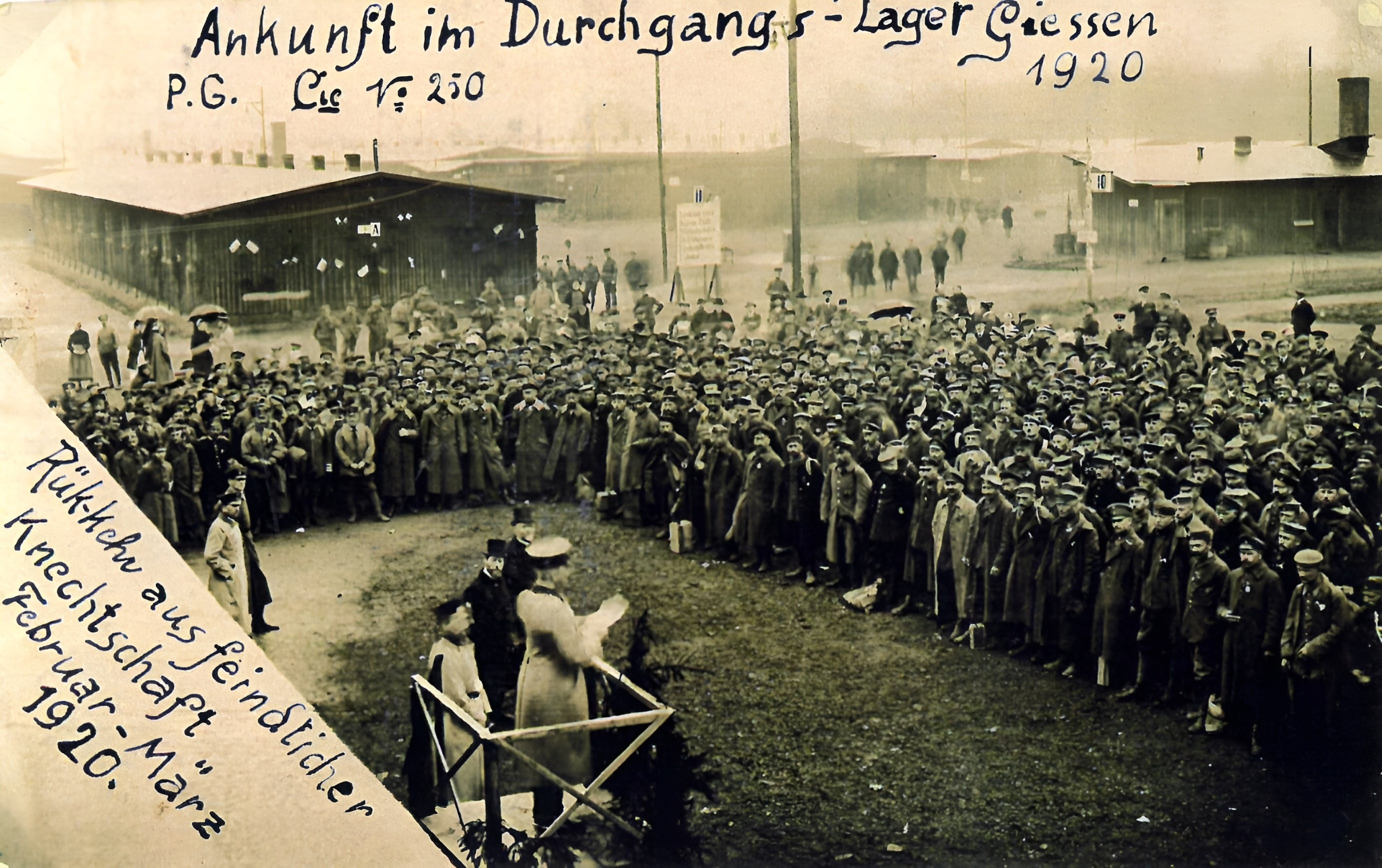 Ankunft im Durchgangslager Gießen der PGCie 250