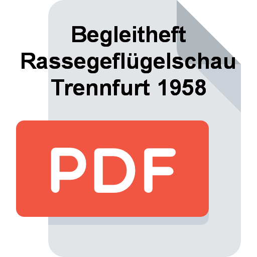 Z Begleitheft Rassegefluegelschau Trennfurt 1958