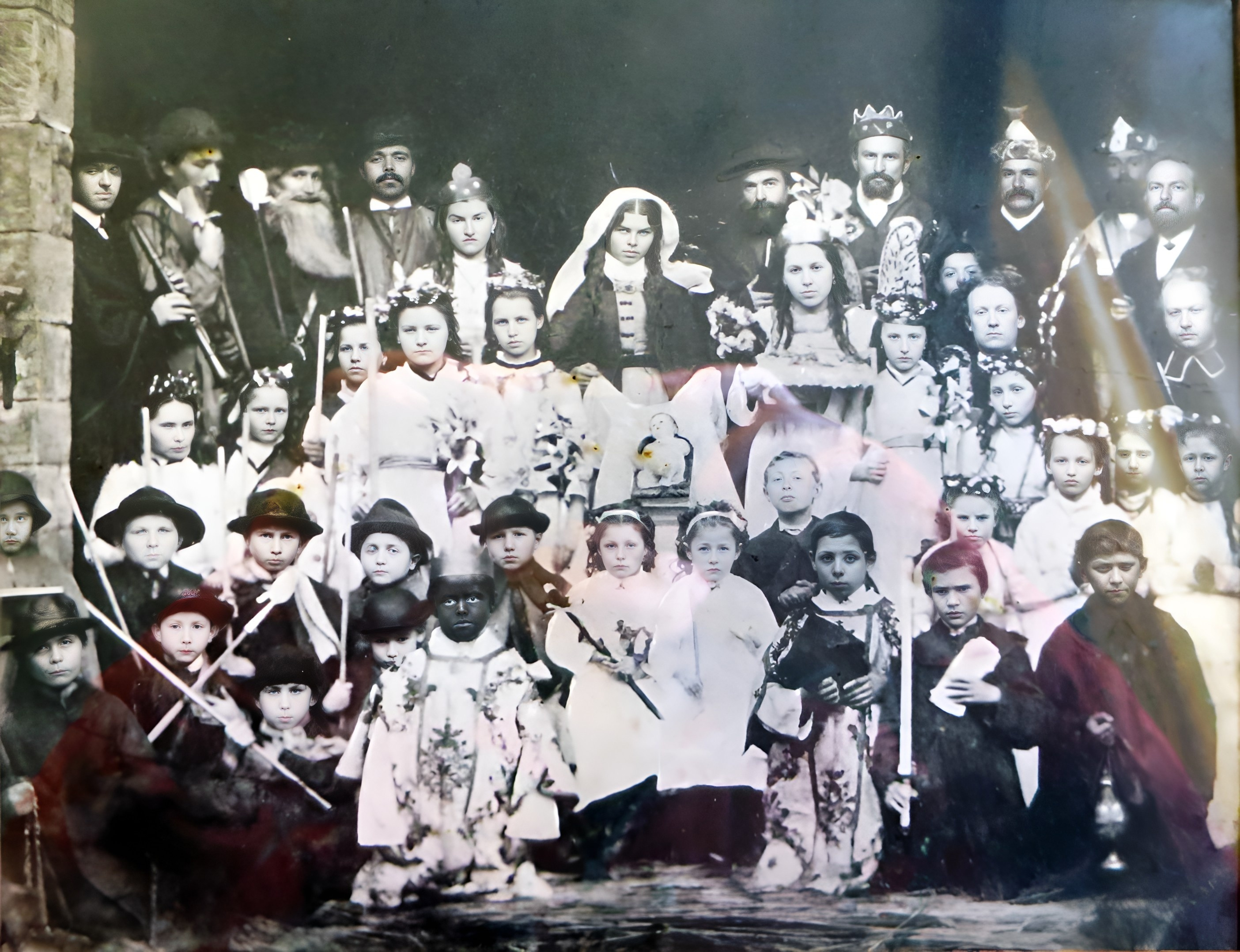 Theatergruppe der Sängervereinigung anl. eines Weihnachtsspiels 1883