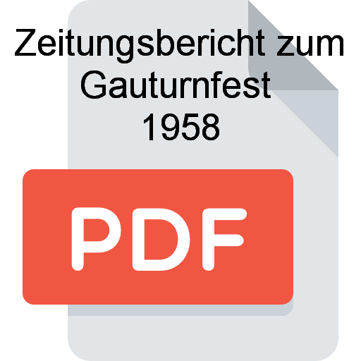 Z Zeitungsbericht zum Gauturnfest 1958