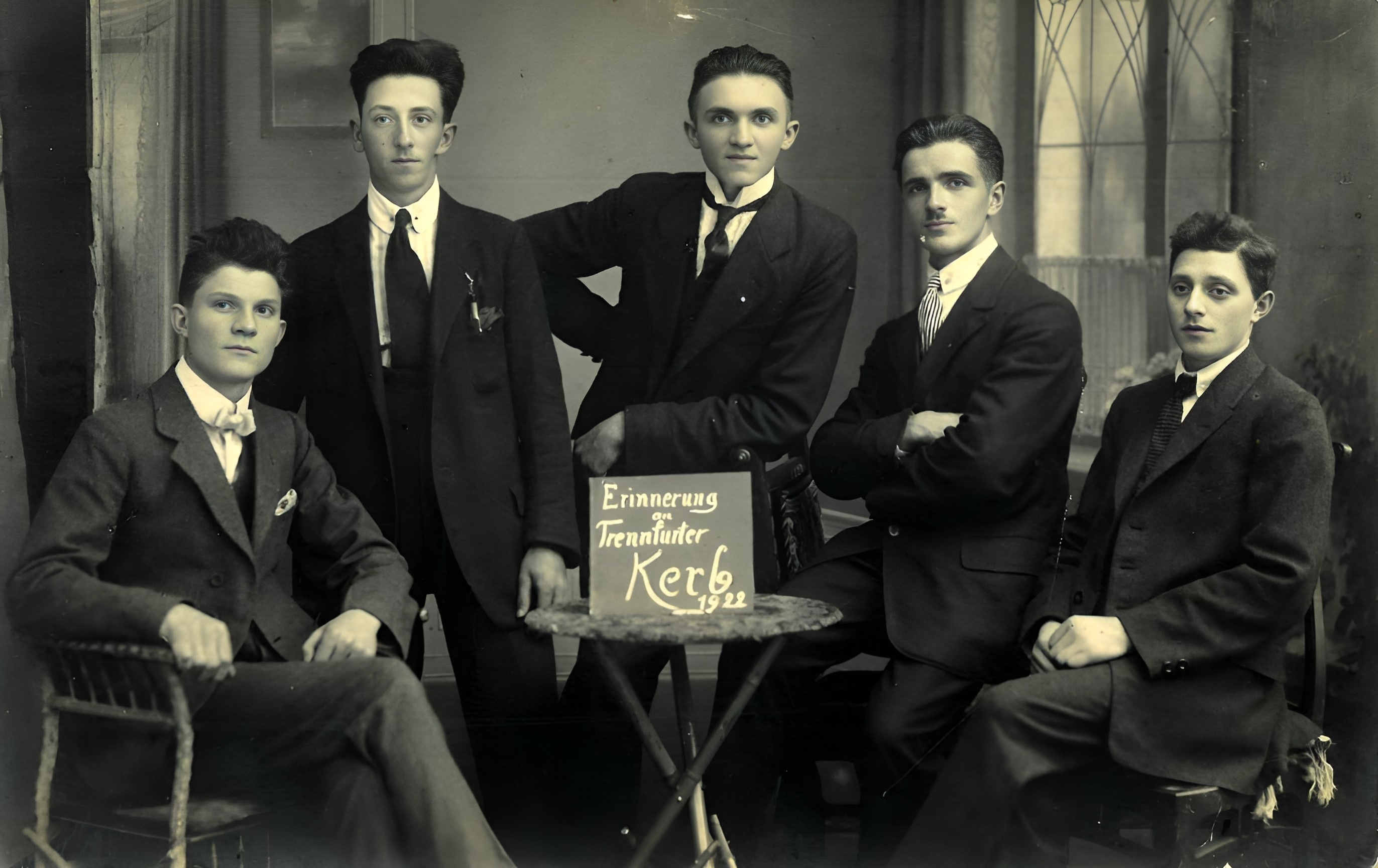 Gruppenfoto zur Erinnerung an die Kerb 1922